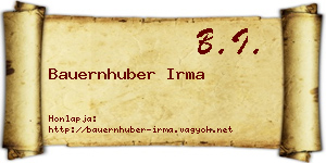 Bauernhuber Irma névjegykártya